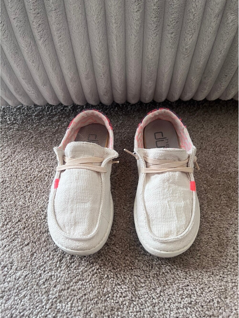 Hey Dude Wendy Funk Boho Pink Beige womens shoes size 6